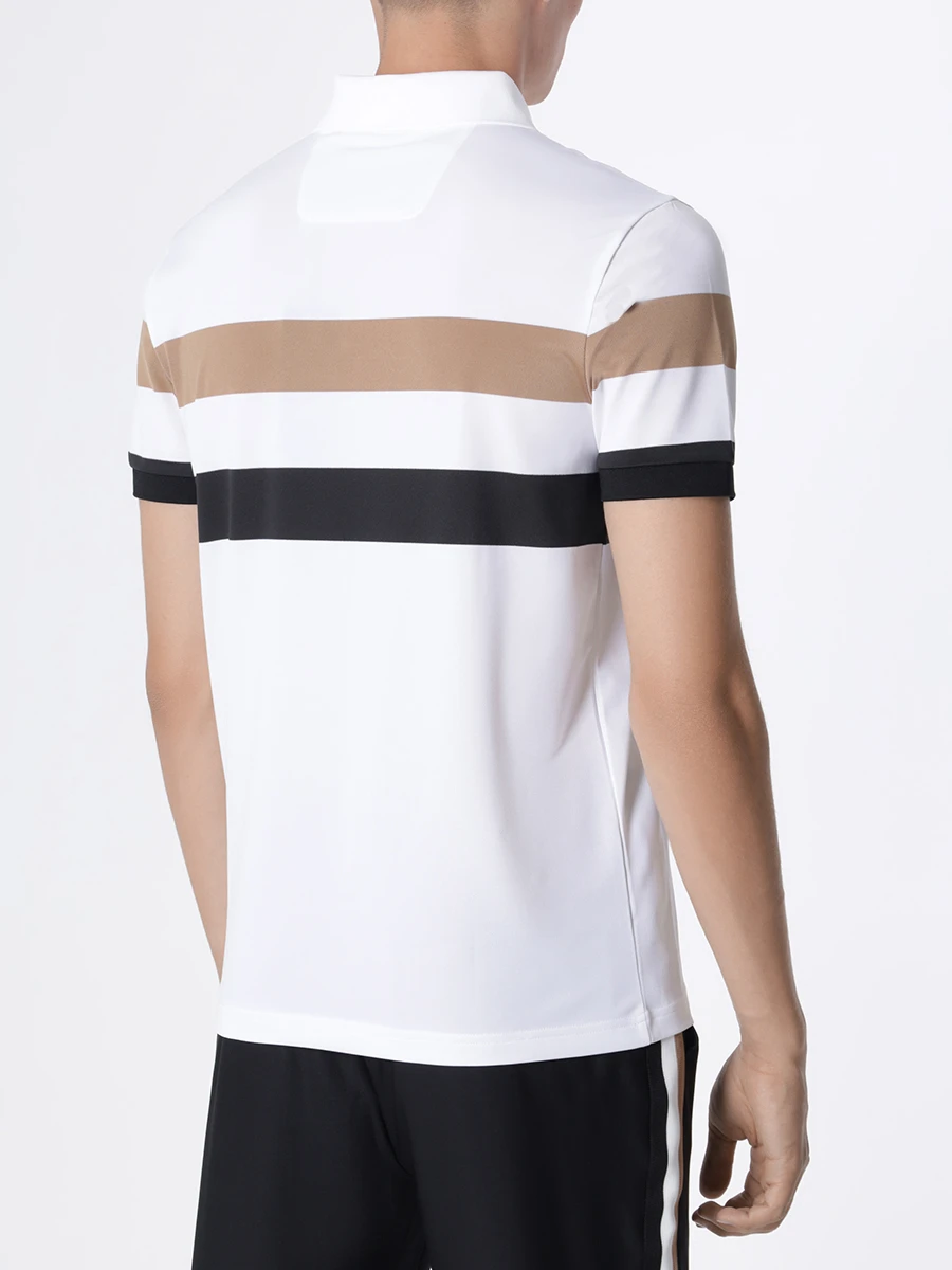 

Поло Slim Fit с логотипом, Бежевый, 50494525/100