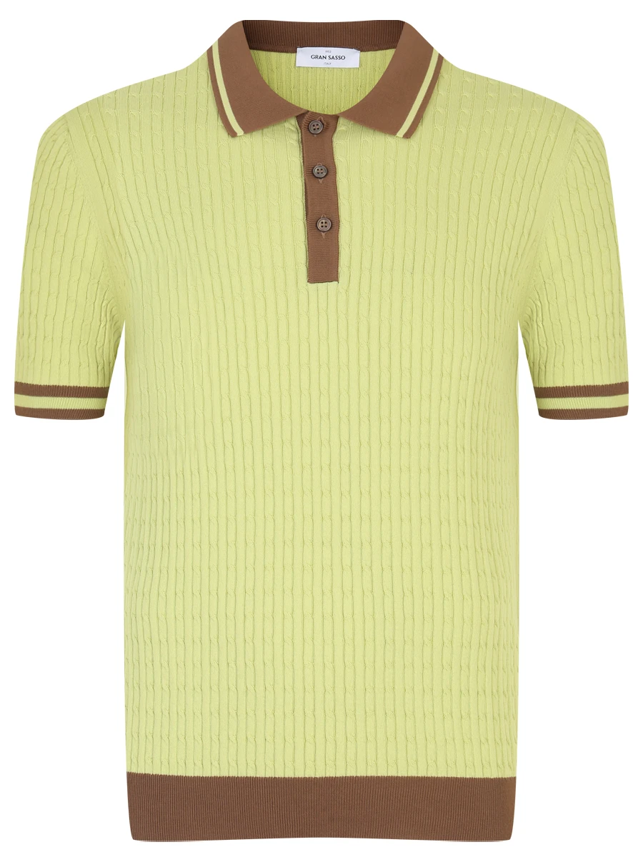 

Поло хлопковое, Зеленый, 57113/20625/410 Светло-