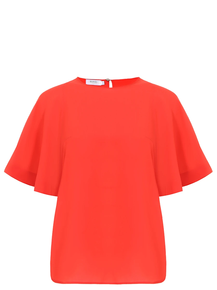 Блуза шелковая BARBA 33019 08 45, размер 46, цвет красный - фото 1