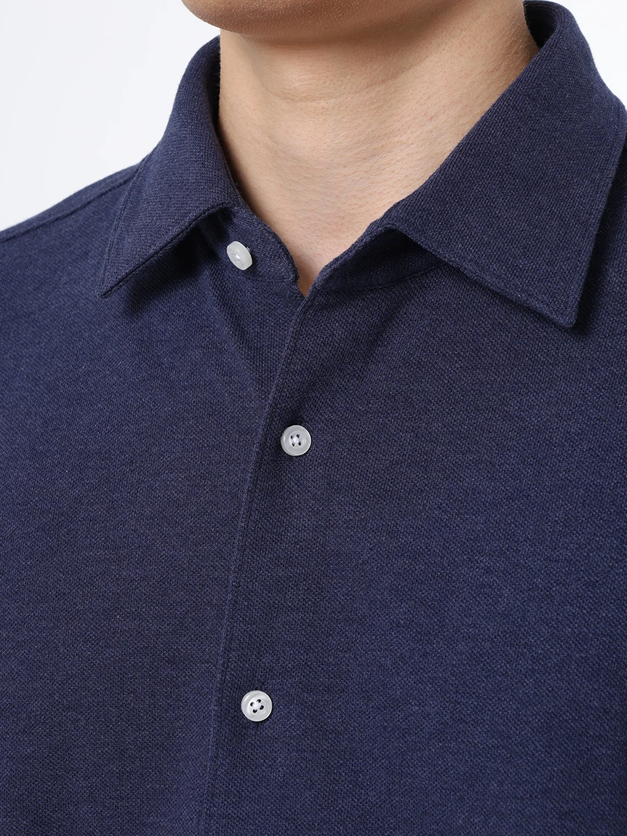 Рубашка Casual Fit хлопковая BOSS 50484307/460, размер 54, цвет синий 50484307/460 - фото 5