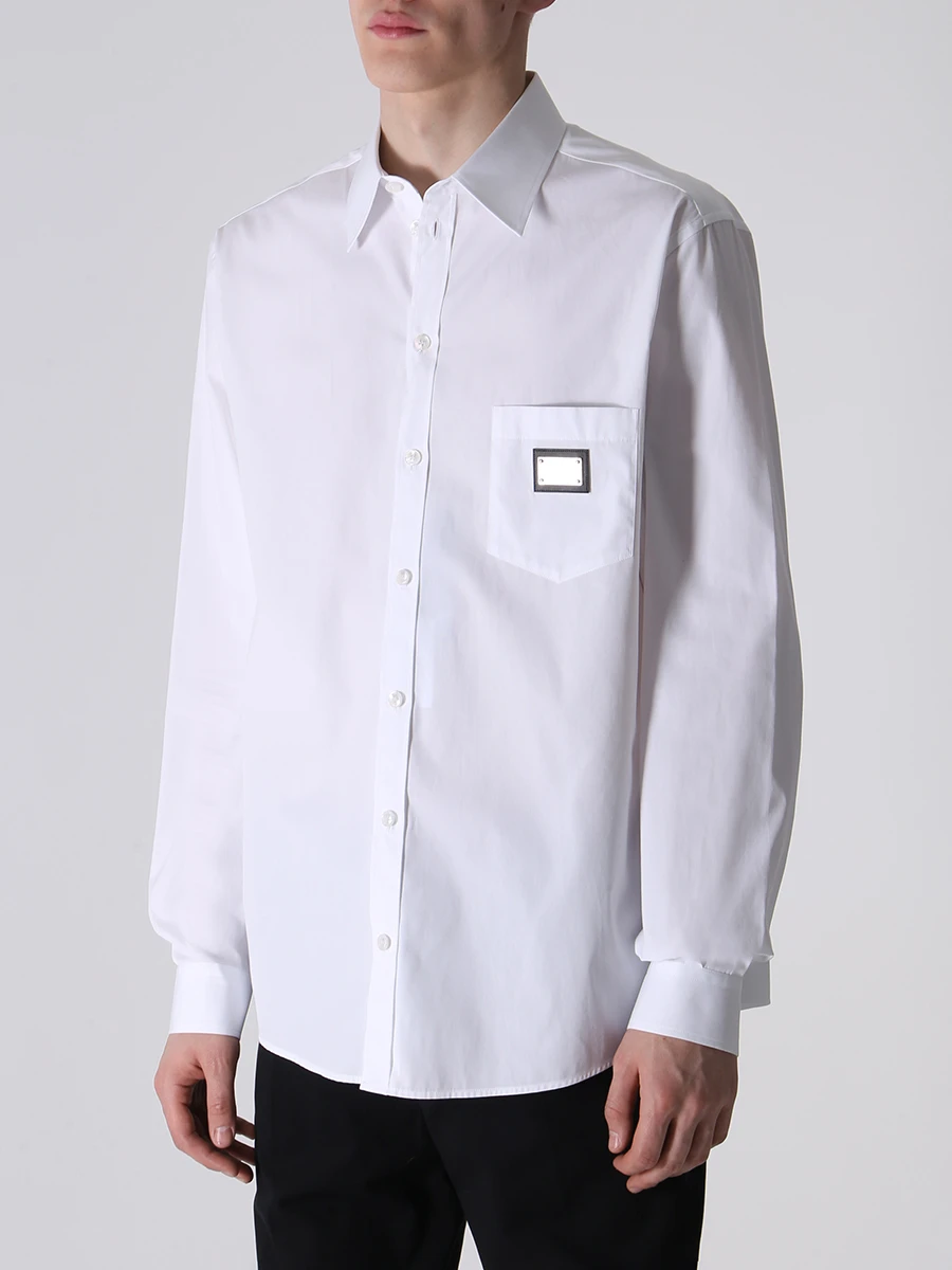 Рубашка хлопковая DOLCE & GABBANA G5JG4T FU5U8 W0800 Белый  Фото 4