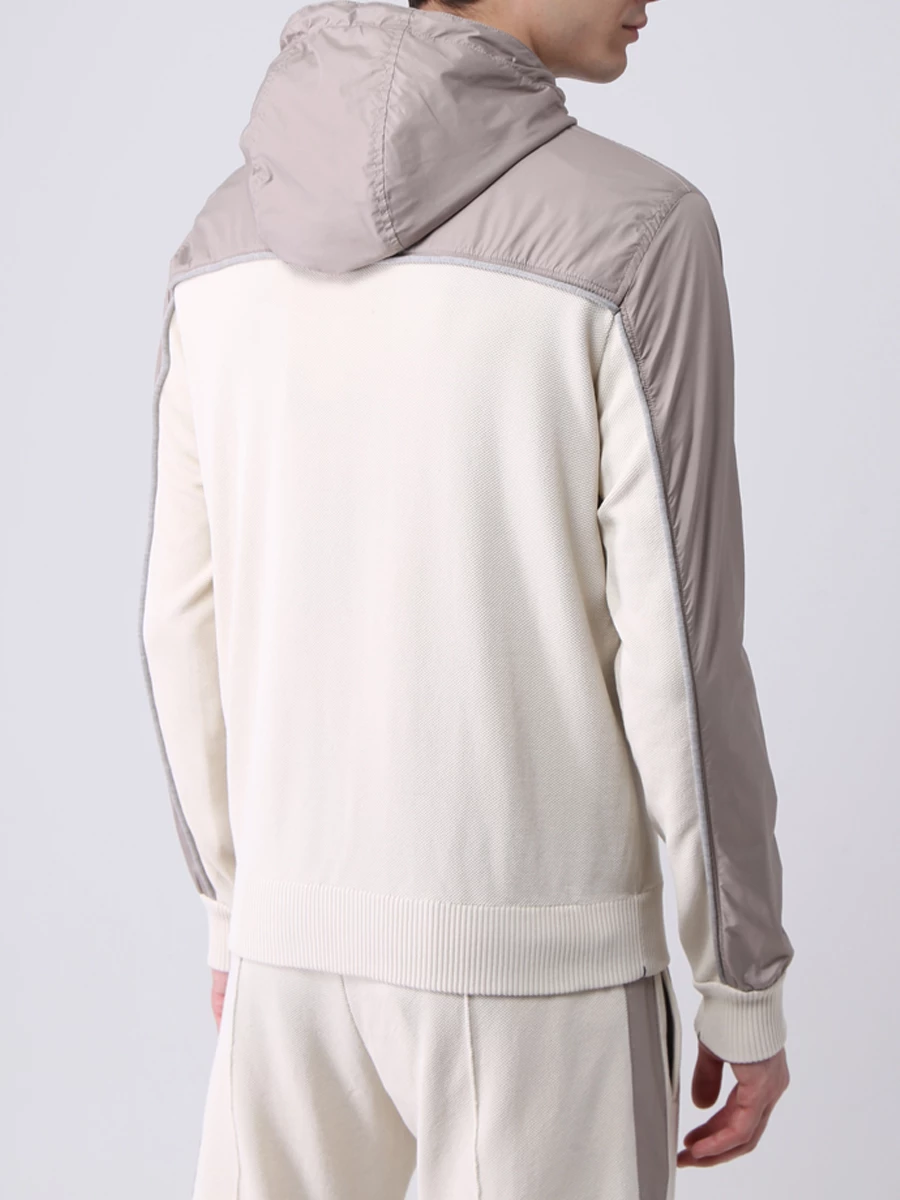 Олимпийка хлопковая FIORONI CASHMERE MKF22226E1 0001 3R1 Бежевый  Фото 3