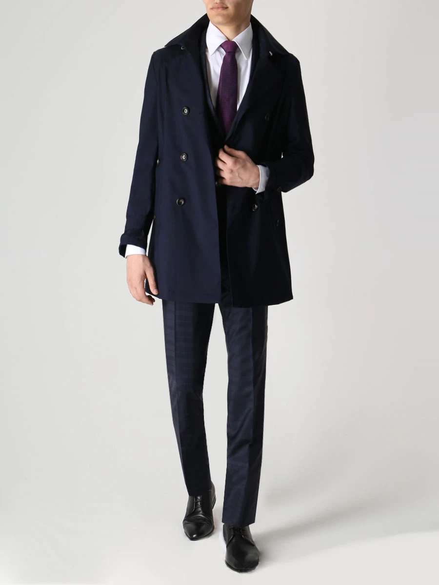 Рубашка Slim Fit хлопковая ROBERTO RICETTI CAMICIA AME BUSINESS/A-RA901 Белый  Фото 2