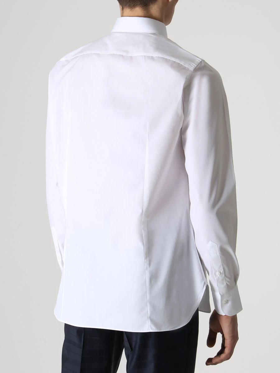 Рубашка Slim Fit хлопковая ROBERTO RICETTI CAMICIA AME BUSINESS/A-RA901 Белый  Фото 3