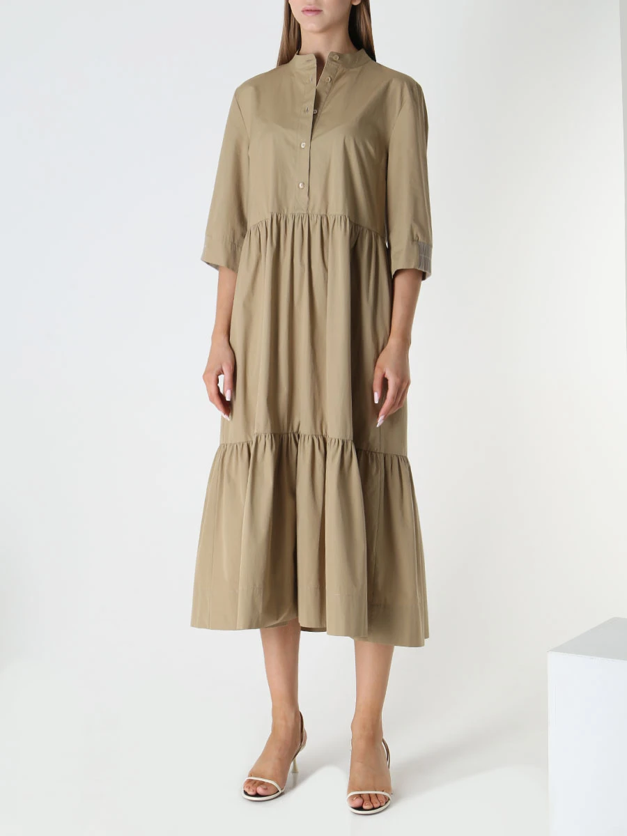 Платье хлопковое LORENA ANTONIAZZI P2369AB04A/3434 253 Коричневый  Фото 4