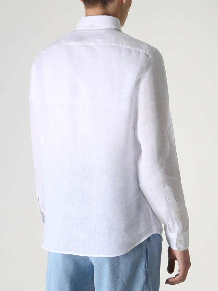 Рубашка Regular Fit льняная BRUNELLO CUCINELLI MB6083038 C159, размер 48 - фото 3