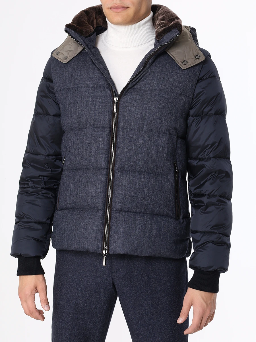 

Пуховик стеганый, Синий, MOUGI100417-TEPA699 CELIK Темно-Синий,