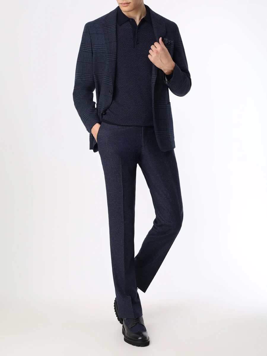 Поло шерстяное CANALI MK01959/300/C0017 Темно- Синий  Фото 2