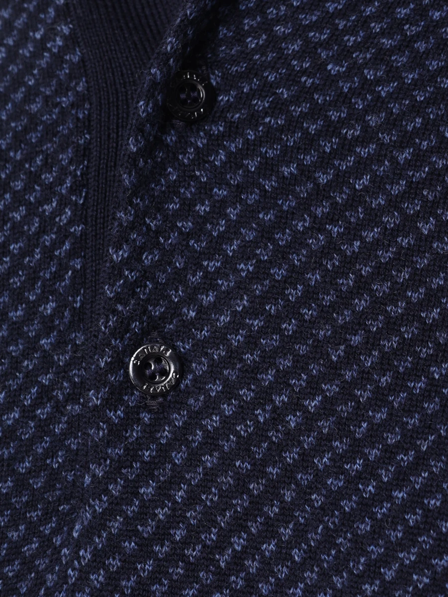 Поло шерстяное CANALI MK01959/300/C0017 Темно- Синий  Фото 5
