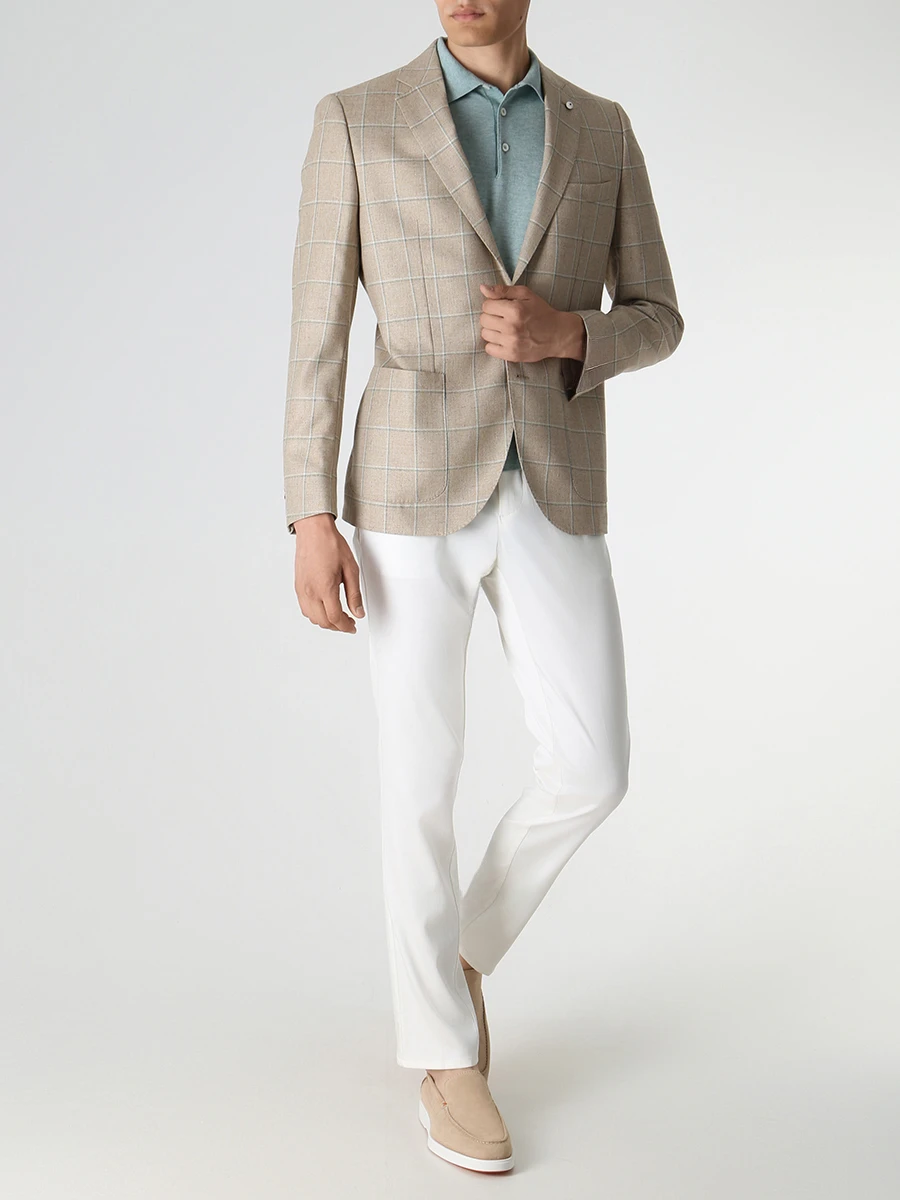 Поло хлопковое FIORONI CASHMERE MK26613C2 E23 E12 Зеленый  Фото 2