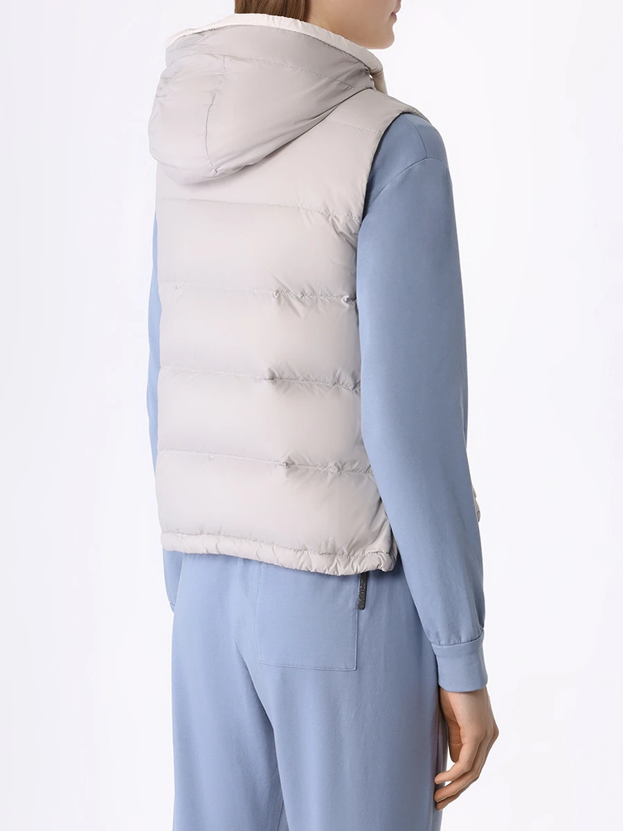 Жилет стеганый BRUNELLO CUCINELLI MR4052645 C2407 Серый  Фото 3