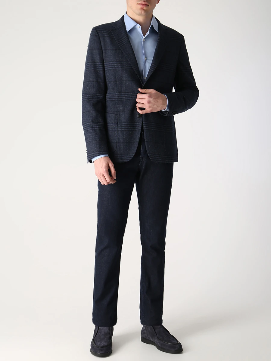 

Рубашка Slim Fit хлопковая, Голубой, 50289499/459