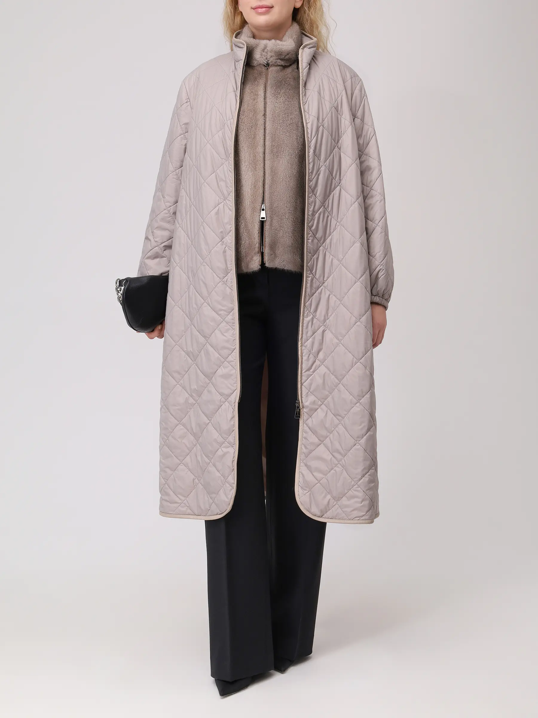 Пальто стеганое MANZONI 24 22M1032 NYTR2L8 Б Бежевый  Фото 2