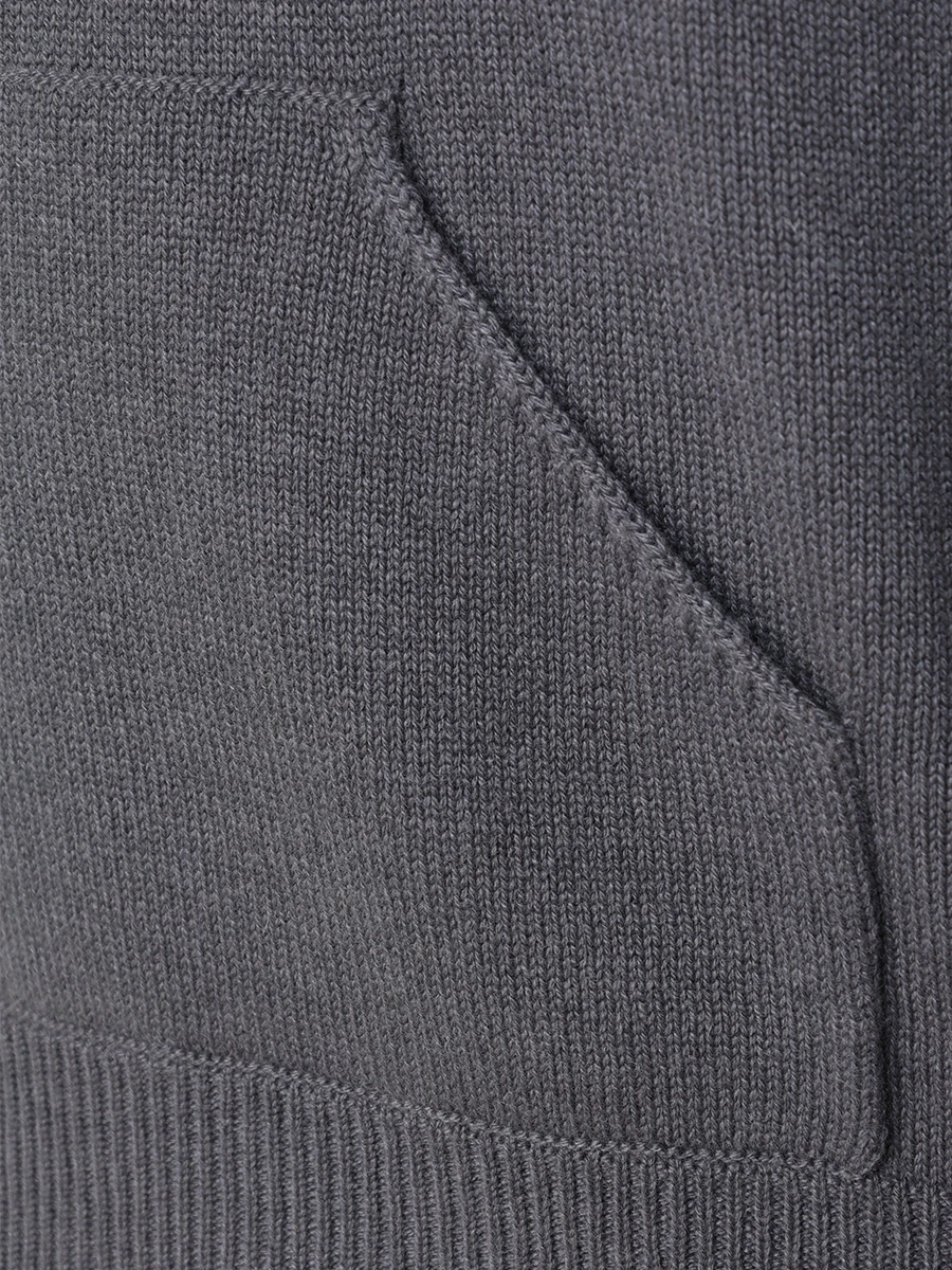 Джемпер кашемировый с капюшоном KITON D54742 FG1 20085 Серый  Фото 5