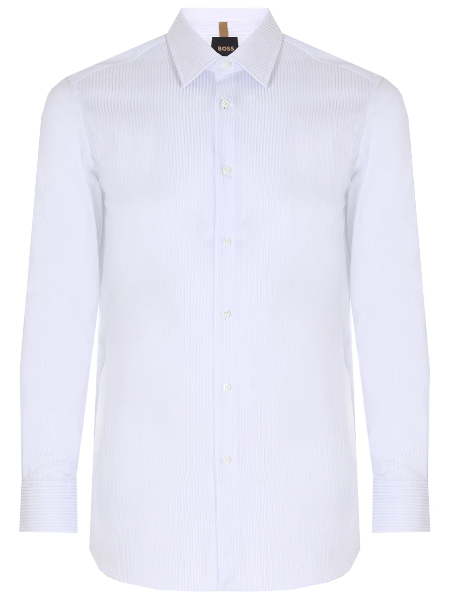 Рубашка Slim Fit хлопковая BOSS 50490611/120, размер 48, цвет белый 50490611/120 - фото 1