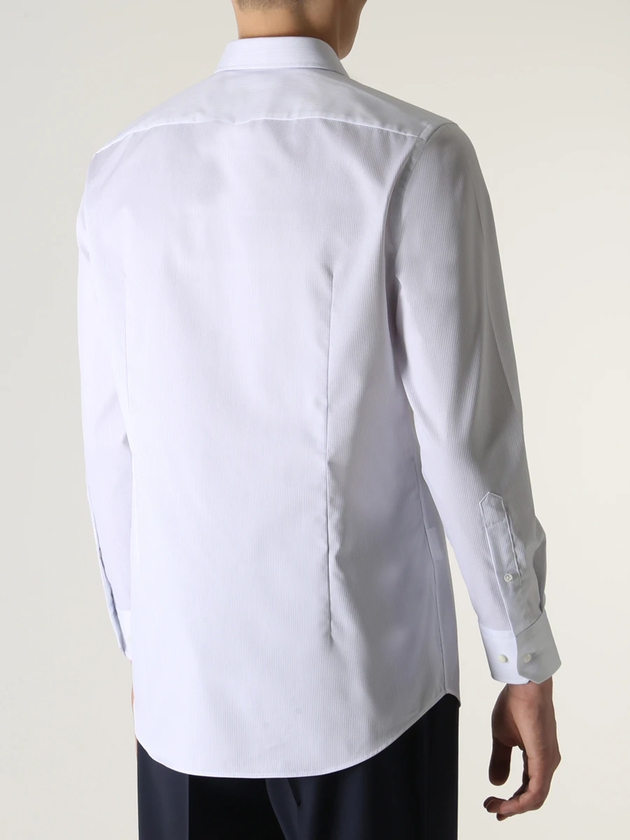 Рубашка Slim Fit хлопковая BOSS 50490611/120, размер 48, цвет белый 50490611/120 - фото 3