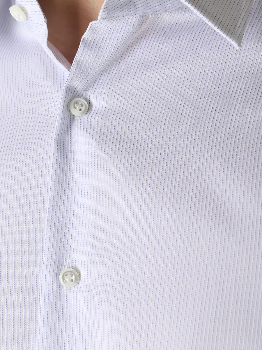 Рубашка Slim Fit хлопковая BOSS 50490611/120, размер 48, цвет белый 50490611/120 - фото 5