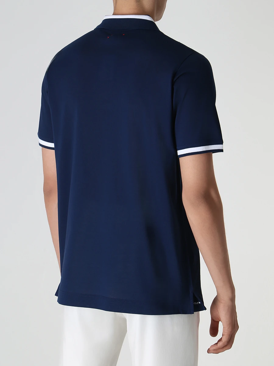 Поло хлопковое KITON UK1172E23V393001 Синий  Фото 3