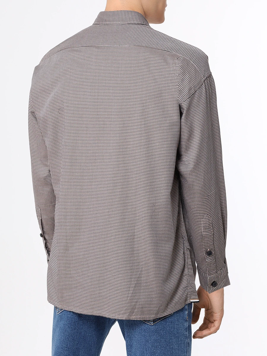 Рубашка Relaxed Fit из лиоцелла и хлопка BOSS 50497299/260 Бежевый  Фото 3