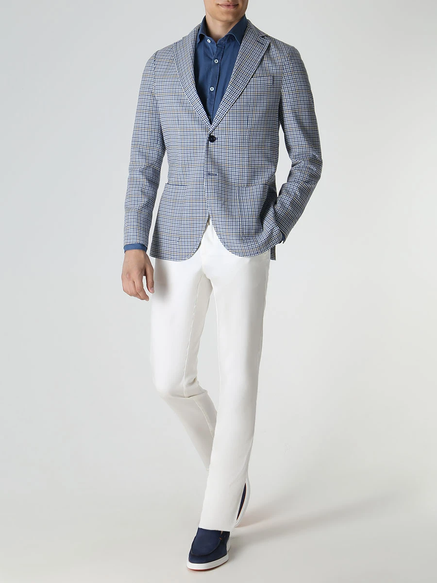 Рубашка Regular Fit хлопковая CANALI GL00952/303/L7B1 MF Синий  Фото 2