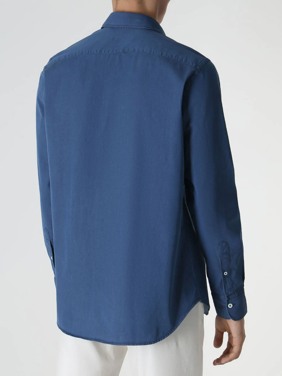 Рубашка Regular Fit хлопковая CANALI GL00952/303/L7B1 MF Синий  Фото 3
