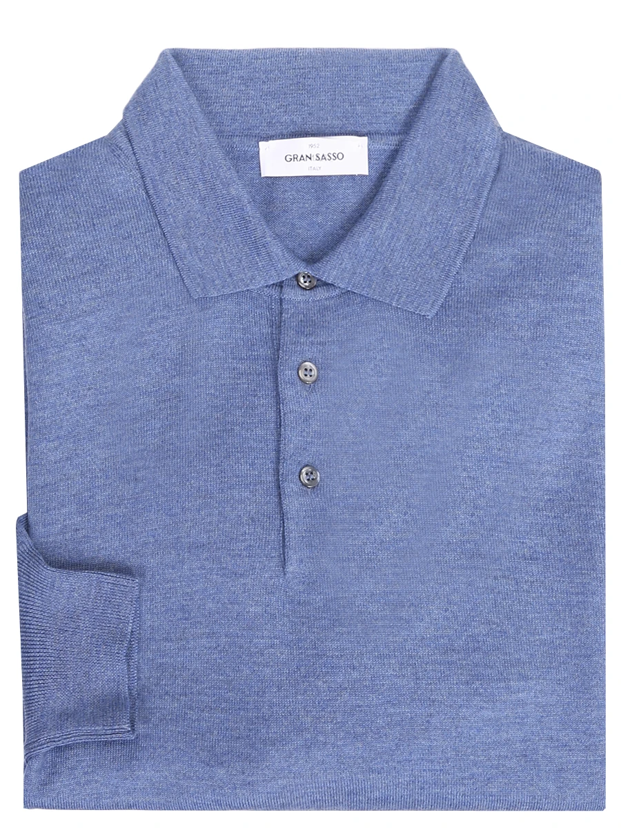 Поло шерстяное GRAN SASSO 55112/14260/538/БР Голубой 