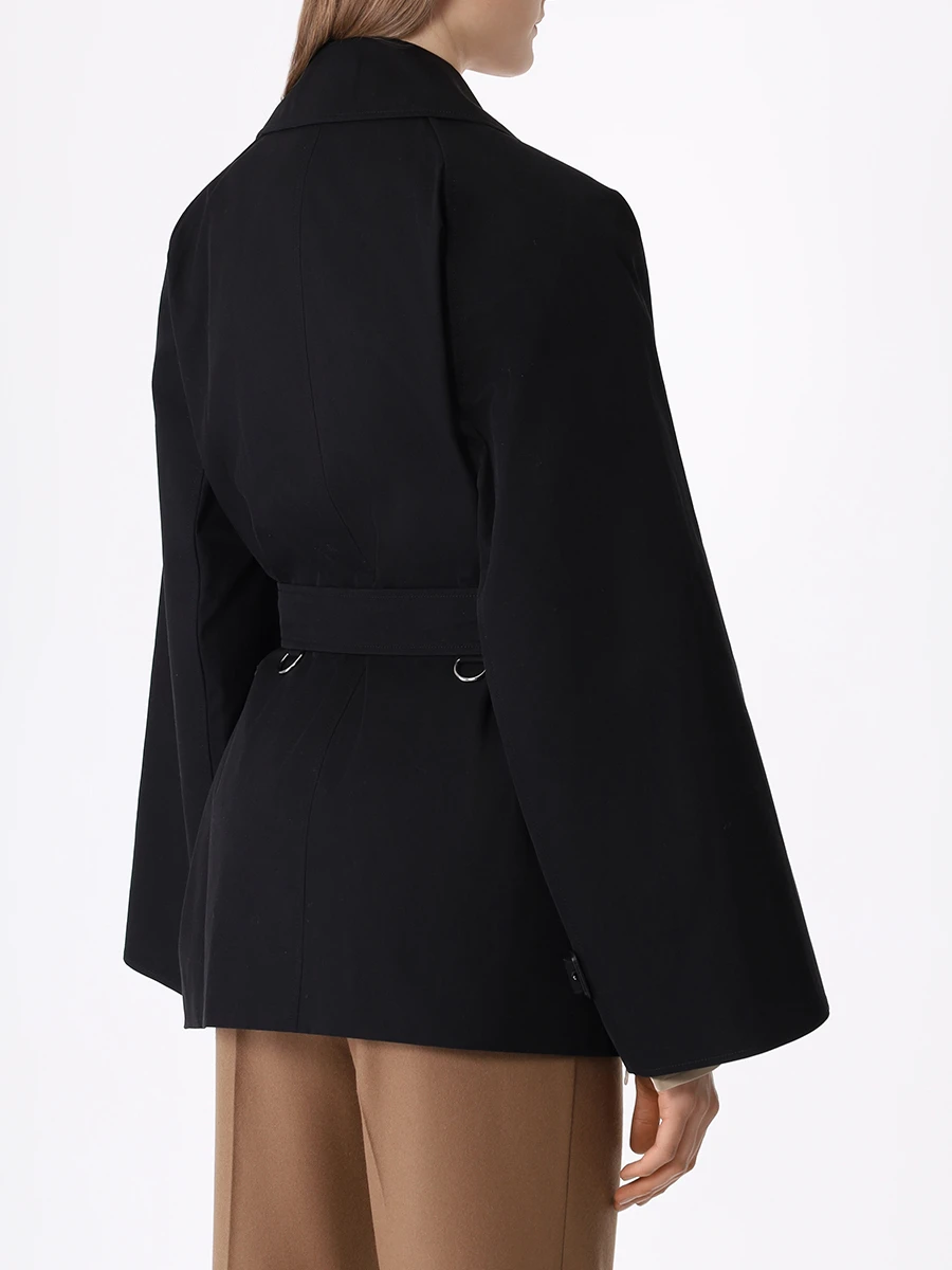 Плащ хлопковый BURBERRY 8071137 A1189 Черный  Фото 3