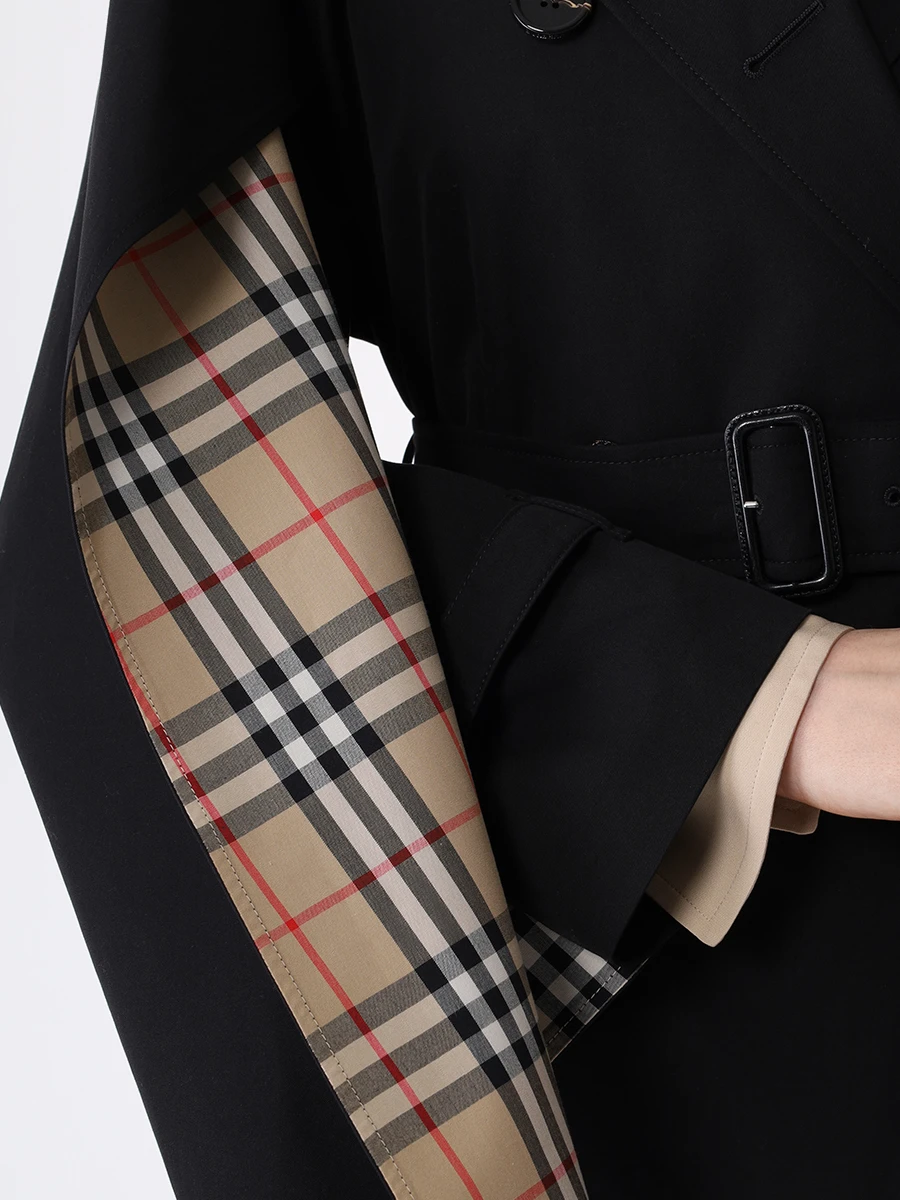 Плащ хлопковый BURBERRY 8071137 A1189 Черный  Фото 5