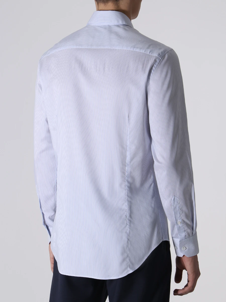 Рубашка Slim Fit в полоску GIORGIO ARMANI 8WGCCZ97 F9T6 Голубой  Фото 3