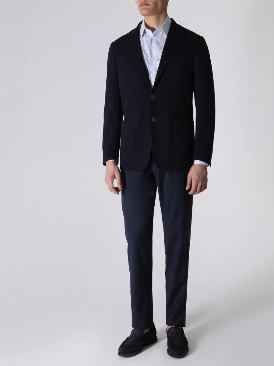 Рубашка Slim Fit в полоску GIORGIO ARMANI 8WGCCZ97 F9T6 Голубой  Фото 2