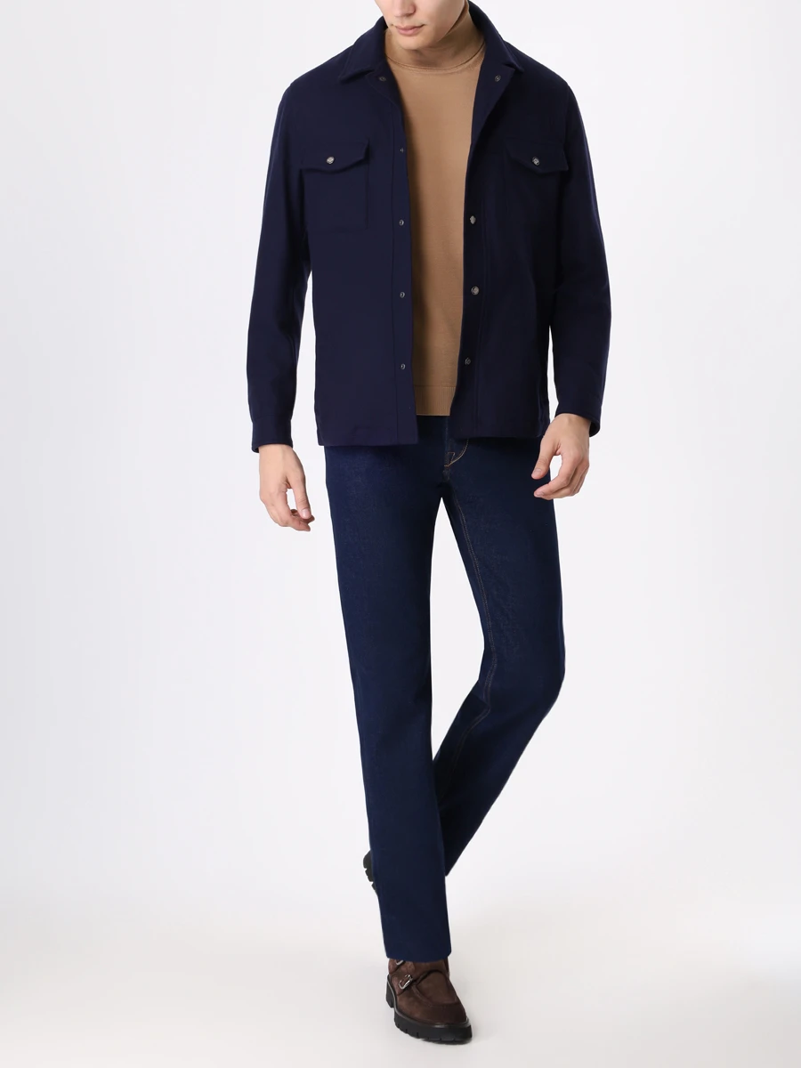 Куртка шерстяная LUIGI BORRELLI OT5016-CCK17502/07 Синий  Фото 2