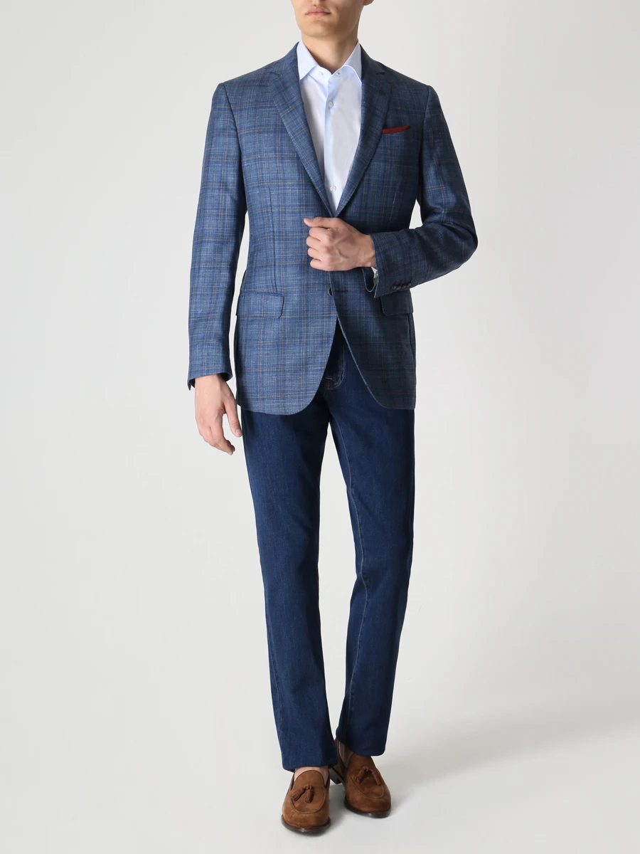 

Рубашка Regular Fit хлопковая, Голубой, CAU27 S23CM27 003
