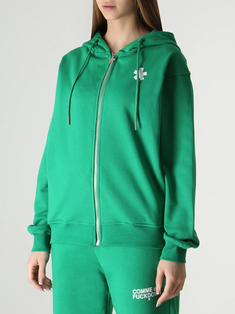 Олимпийка хлопковая COMME DES FUCKDOWN CDFD2080 VERDE Зеленый  Фото 4