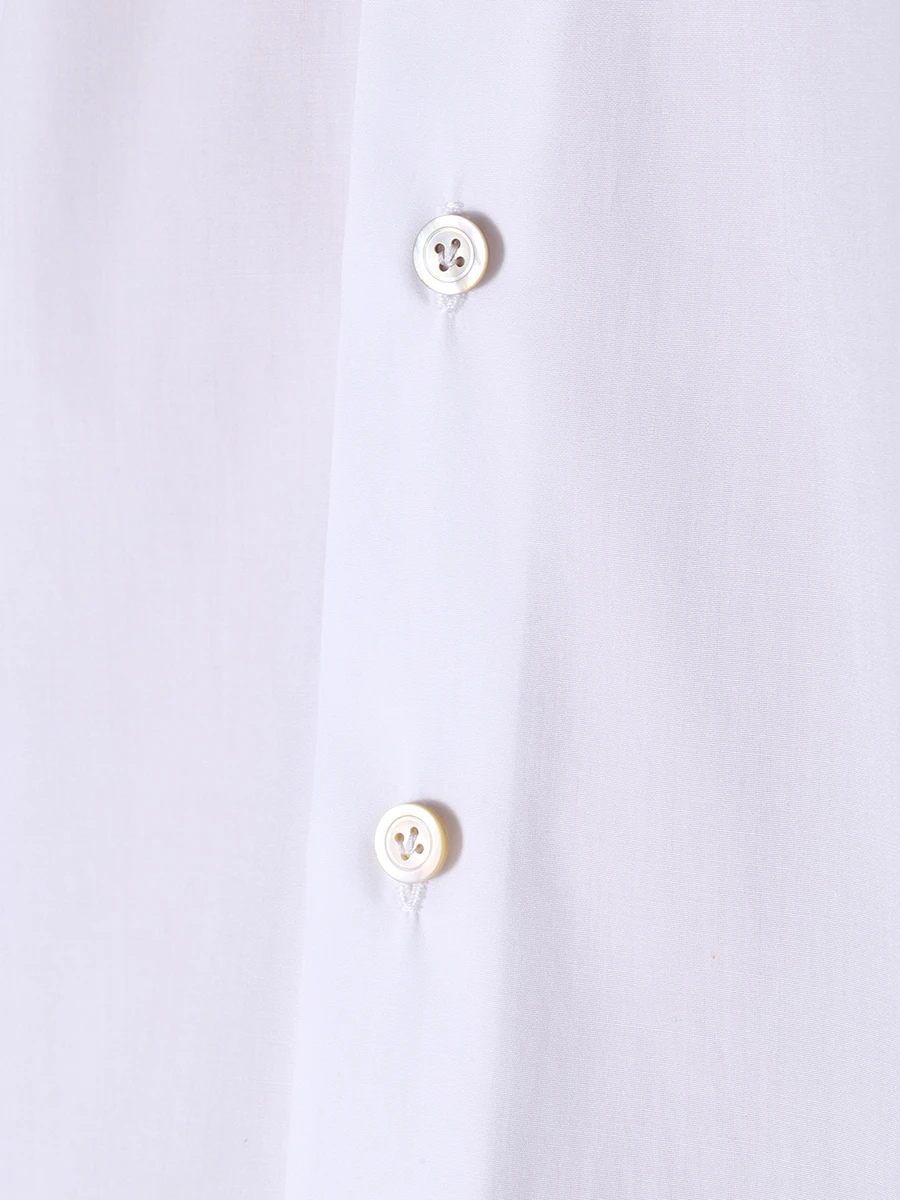 Рубашка Slim Fit хлопковая KITON UCCH0847901001 Белый  Фото 5