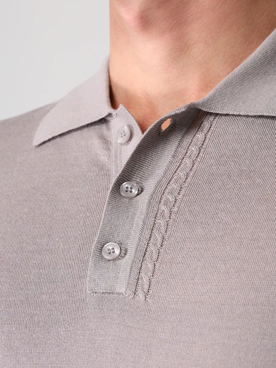 Поло однотонное CUDGI CFK 22-46 Серый  Фото 5