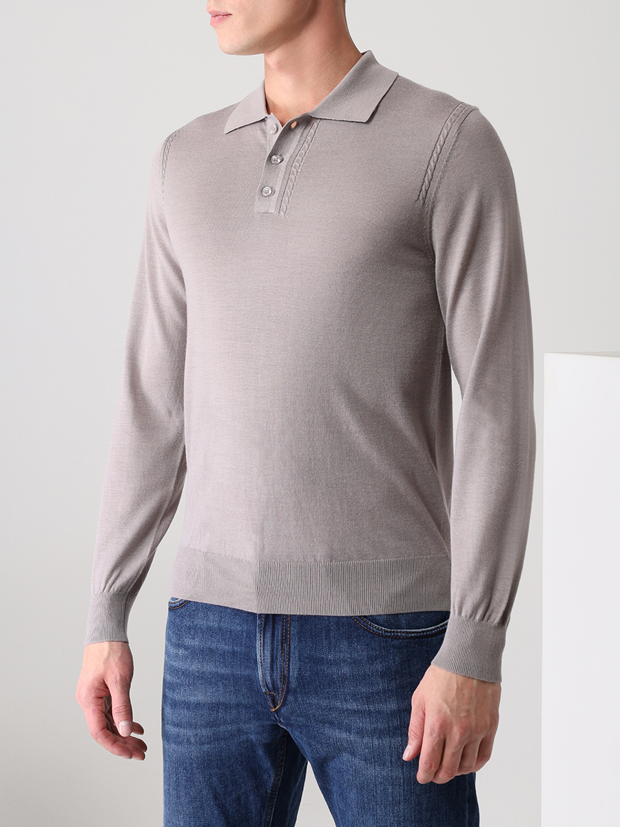 Поло однотонное CUDGI CFK 22-46 Серый  Фото 4