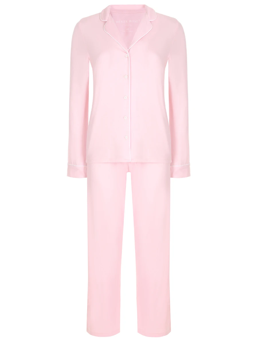 Пижама однотонная DEREK ROSE 2034-LARA001PIN, размер 42, цвет розовый
