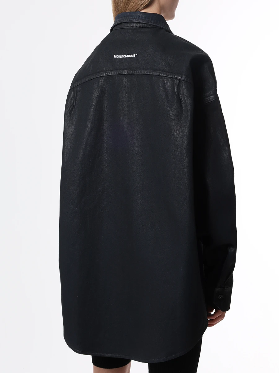 Рубашка хлопковая MONOCHROME SKN COLLAR BLACK, размер Один размер, цвет черный - фото 3