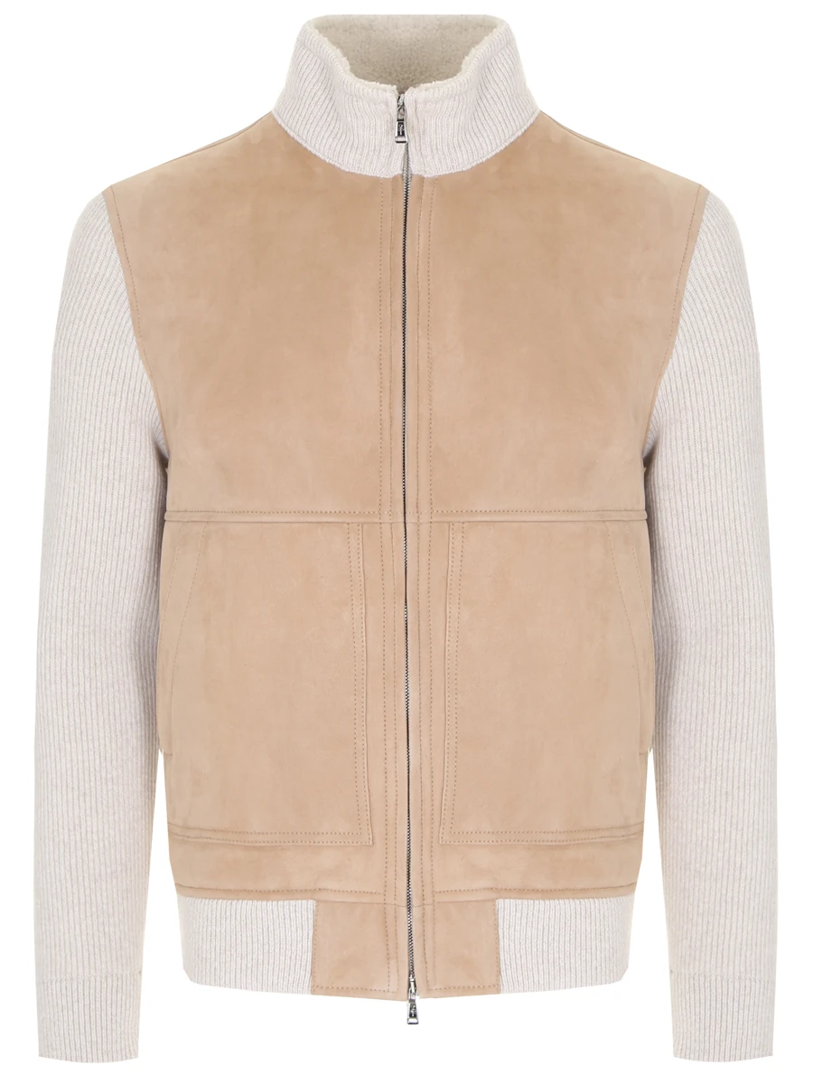 Куртка комбинированная FIORONI CASHMERE MTP25415E1 0001 Бежевый 