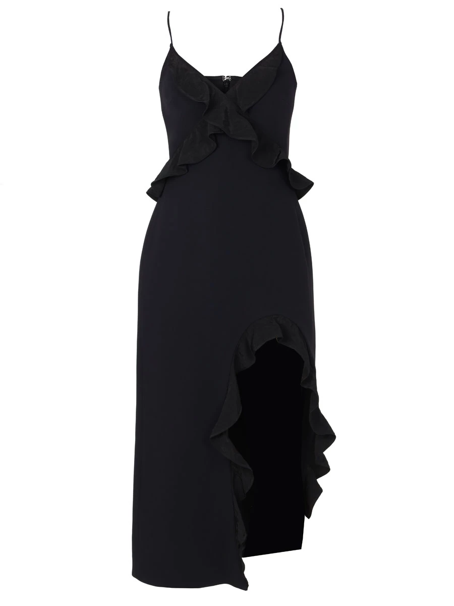 Платье однотонное DAVID KOMA RE23DK02DA BLACK, размер 40, цвет черный
