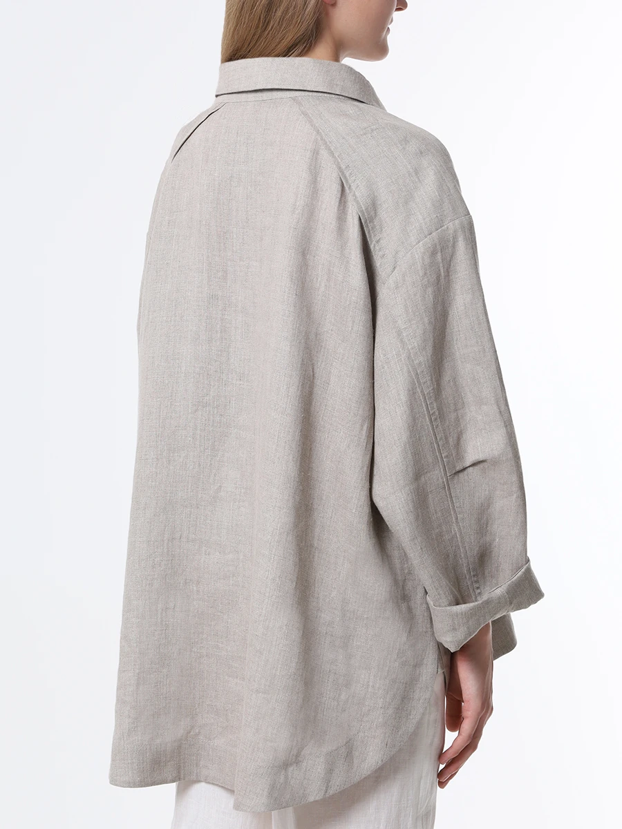 Рубашка льняная MONOCHROME TUNIC TRAVA RAW, размер Один размер, цвет серый - фото 3