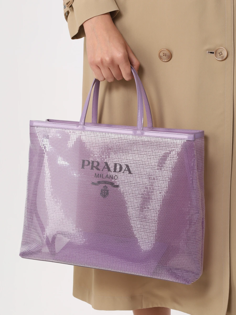 Сумка с косметичкой PRADA 1BG416VOOO2D0A F027J Сиреневый  Фото 2