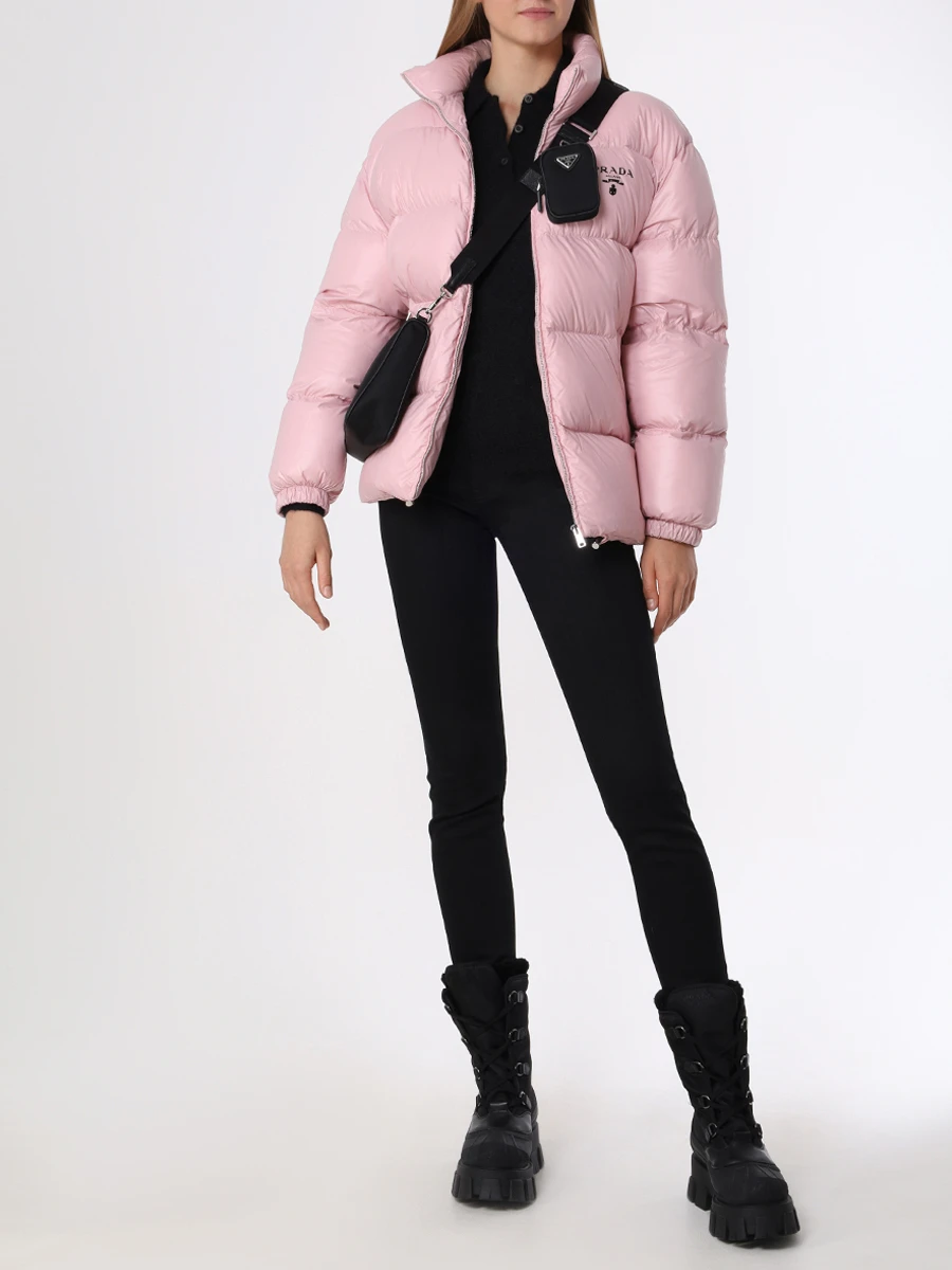 Поло из мохера PRADA P24L1I1ZOJ F0002 Черный  Фото 2