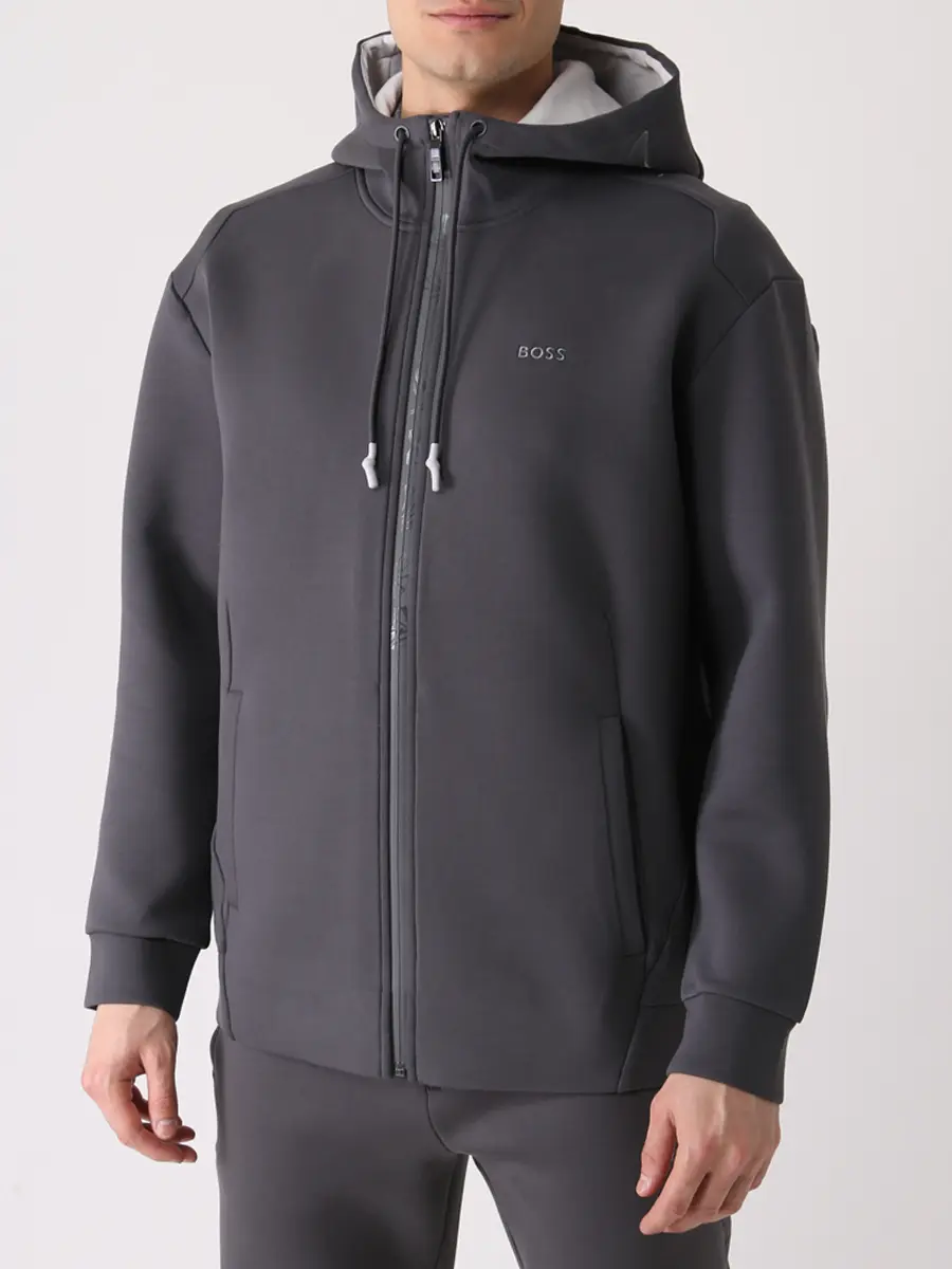 Олимпийка однотонная BOSS 50466223/021 Серый  Фото 2