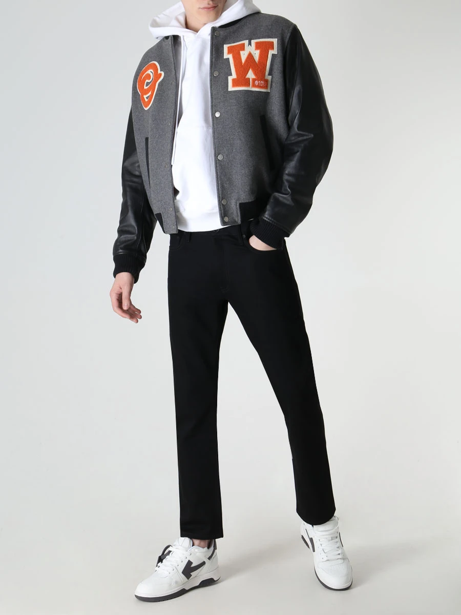 Джинсы Slim Fit хлопковые OFF-WHITE OMYA148C99DEN001/1001 Черный  Фото 2