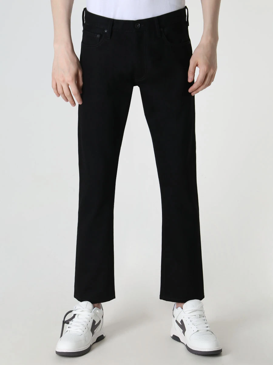 Джинсы Slim Fit хлопковые OFF-WHITE OMYA148C99DEN001/1001 Черный  Фото 4
