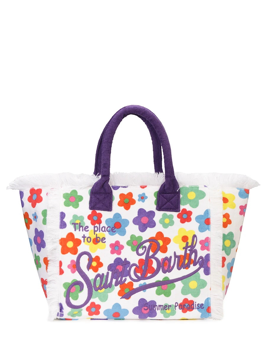 

Сумка-шопер текстильная, Белый, VANITY SPONGE MULTI DAISY COL EMB