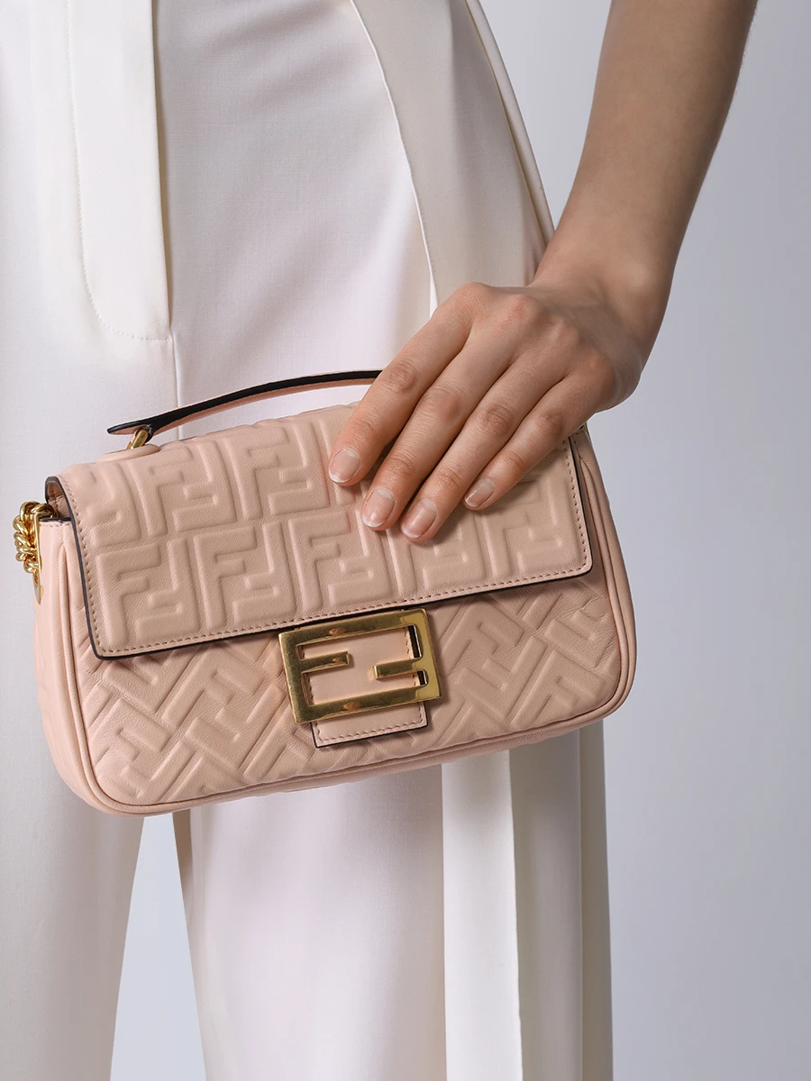 Сумка кожаная FENDI 8BR793AH9C F171M Розовый  Фото 2