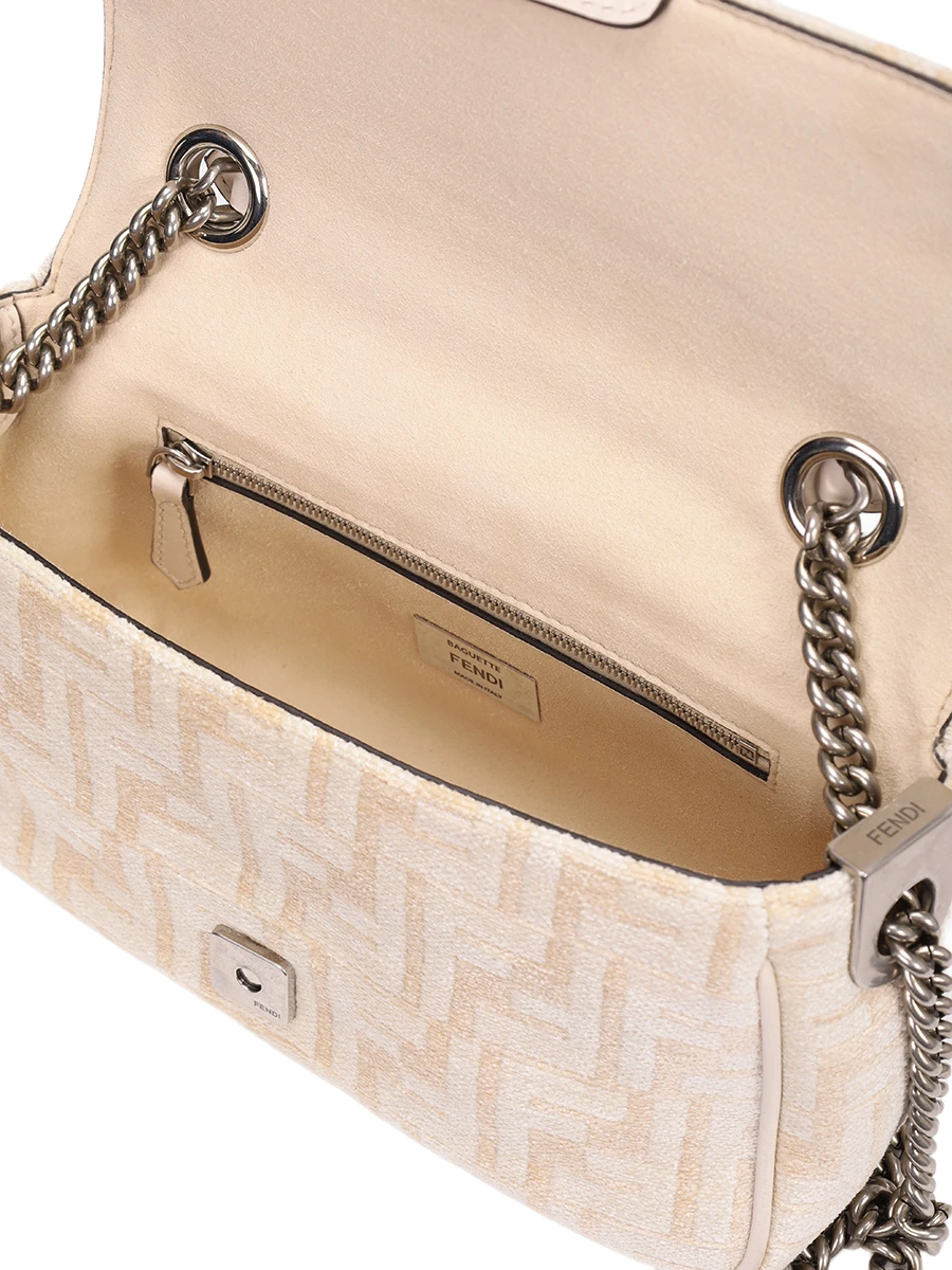 Сумка текстильная FENDI 8BR793ALG7 F1HZP Бежевый  Фото 4