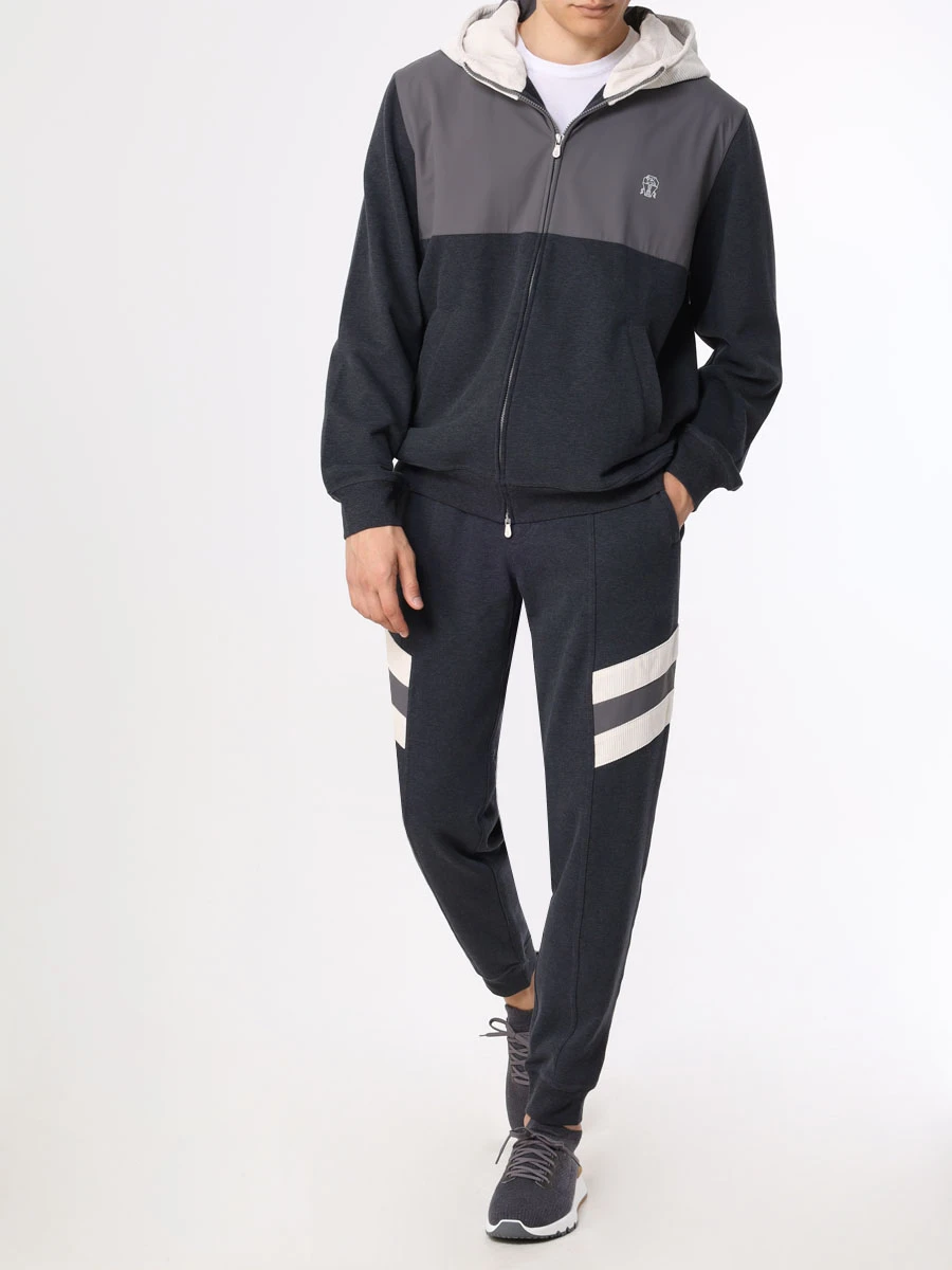 Костюм хлопковый BRUNELLO CUCINELLI MTU143129G/MTU143152G CVP31 Серый  Фото 2